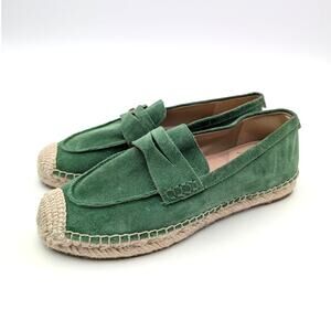 Sam Edelman Kai Espadrille Flat Loafer Shoes Women's Thyme Green Size US5M EU35